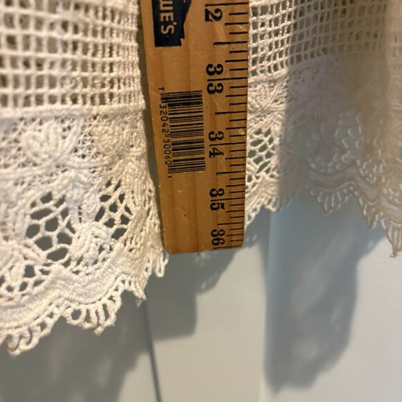 ALICE + OLIVIA Dress Women XS Cream Shift Lace Trimmed Sleeveless Boho Hoco - Picture 11 of 16